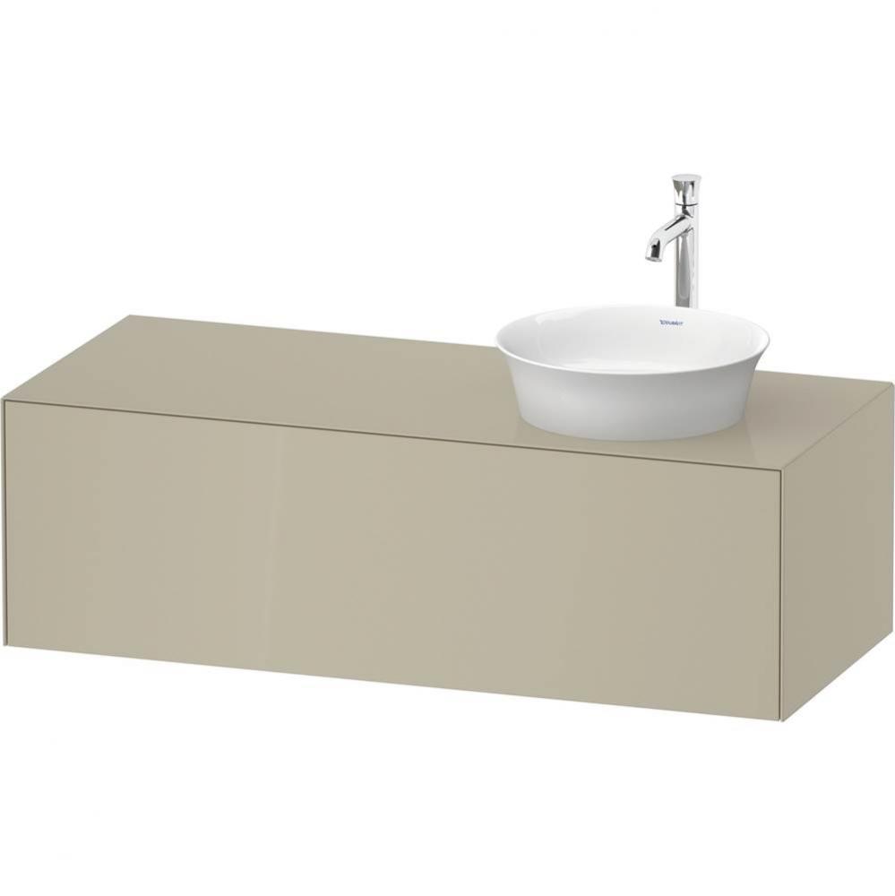 White Tulip Wall-Mounted Vanity Unit Taupe