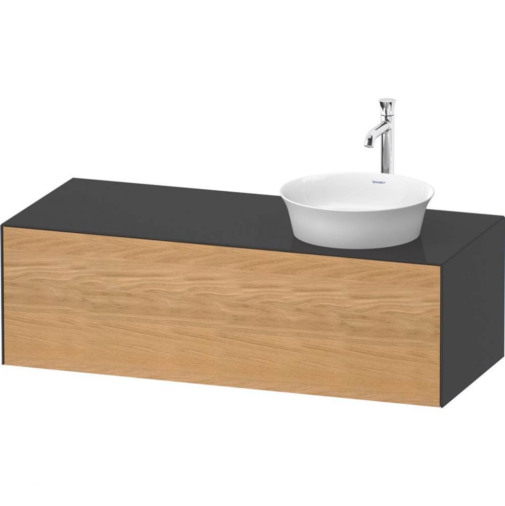 White Tulip Wall-Mounted Vanity Unit Natural Oak