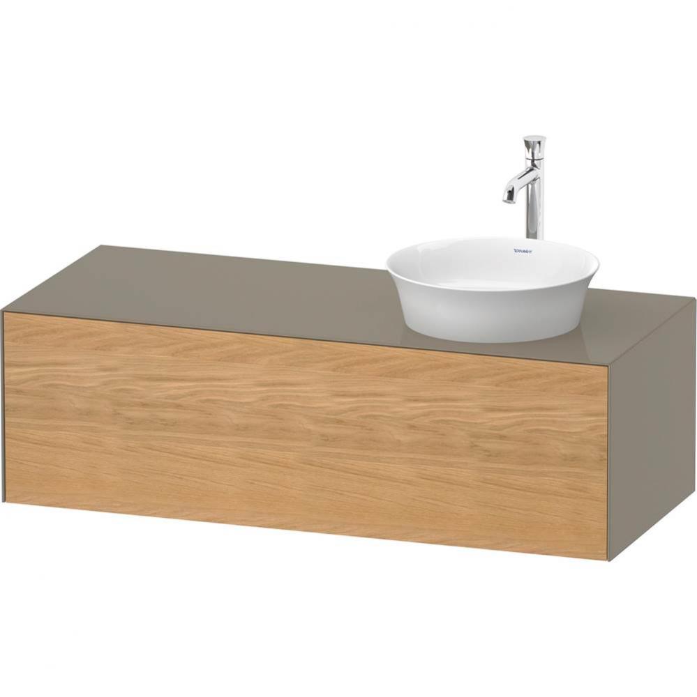 White Tulip Wall-Mounted Vanity Unit Natural Oak