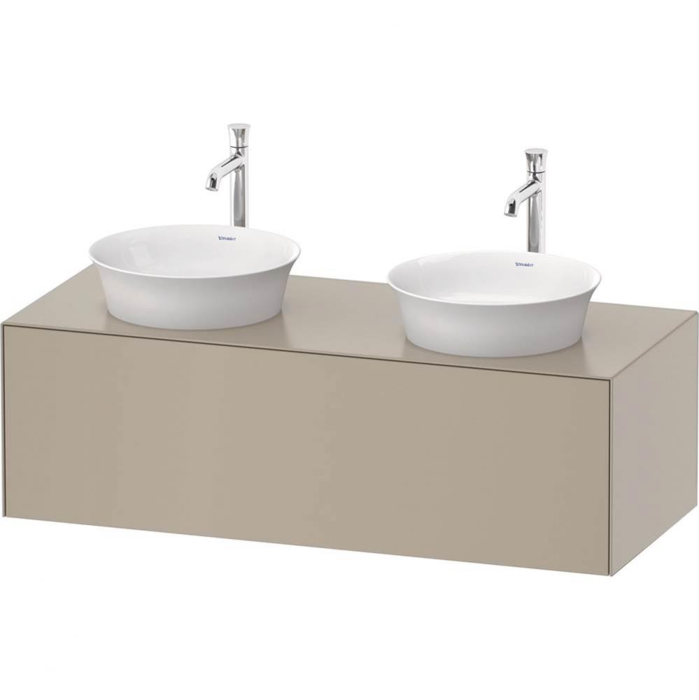 White Tulip Wall-Mounted Vanity Unit Taupe