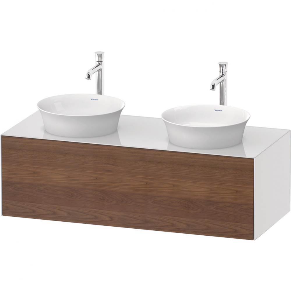 White Tulip Wall-Mounted Vanity Unit American Walnut