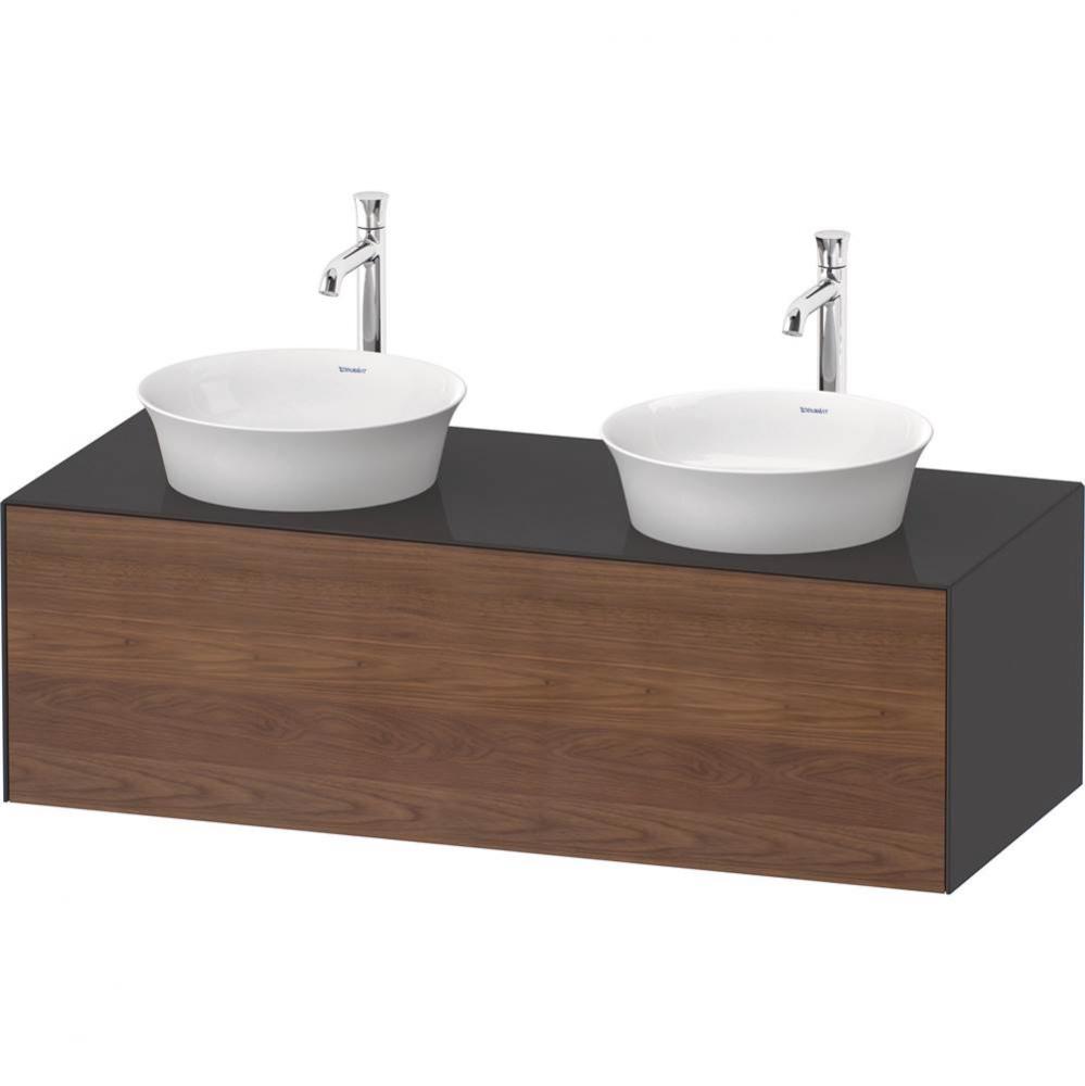 White Tulip Wall-Mounted Vanity Unit American Walnut