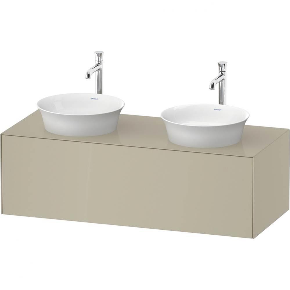 White Tulip Wall-Mounted Vanity Unit Taupe