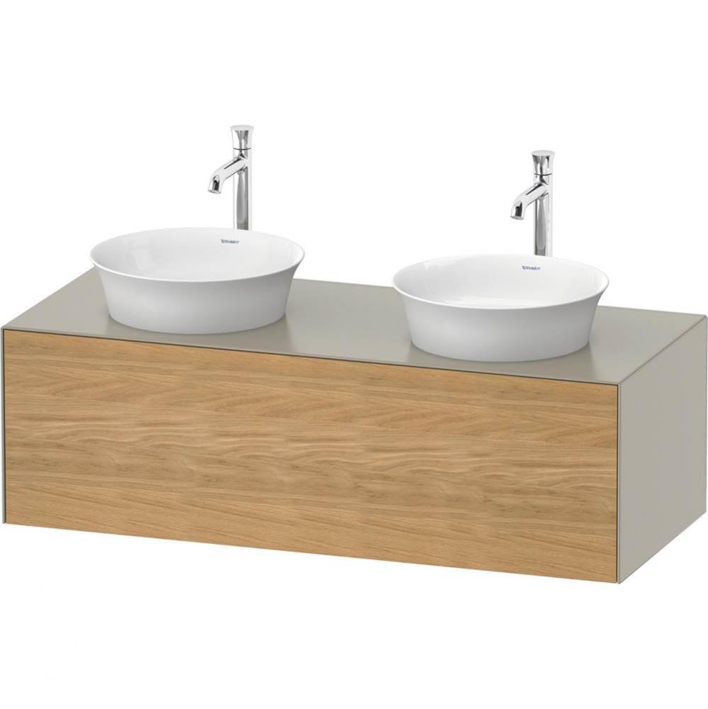 White Tulip Wall-Mounted Vanity Unit Natural Oak