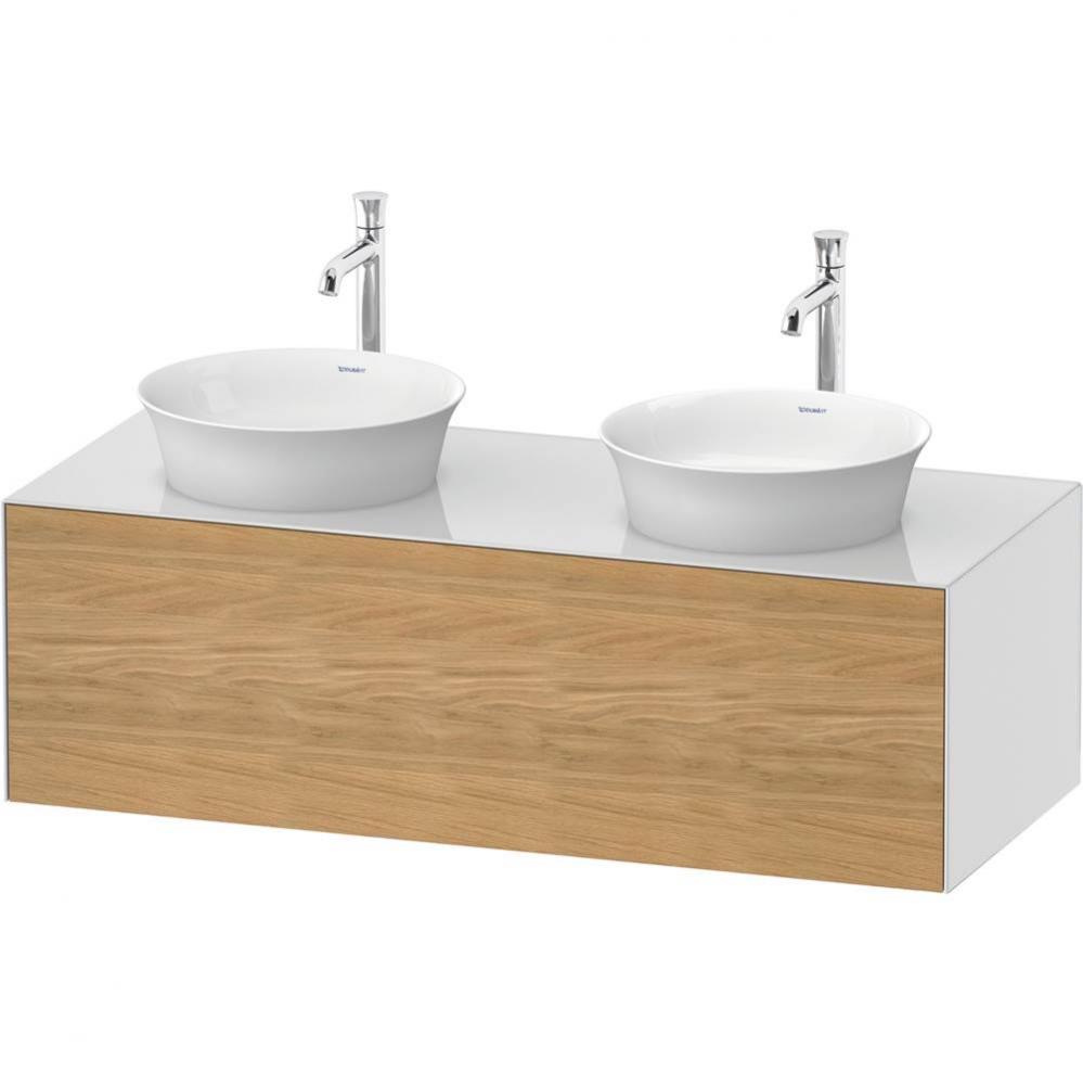 White Tulip Wall-Mounted Vanity Unit Natural Oak