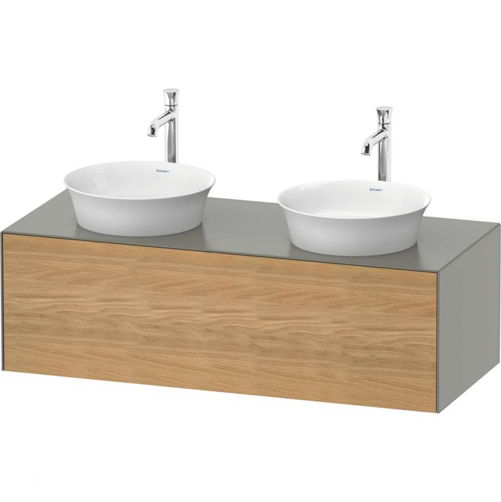 White Tulip Wall-Mounted Vanity Unit Natural Oak