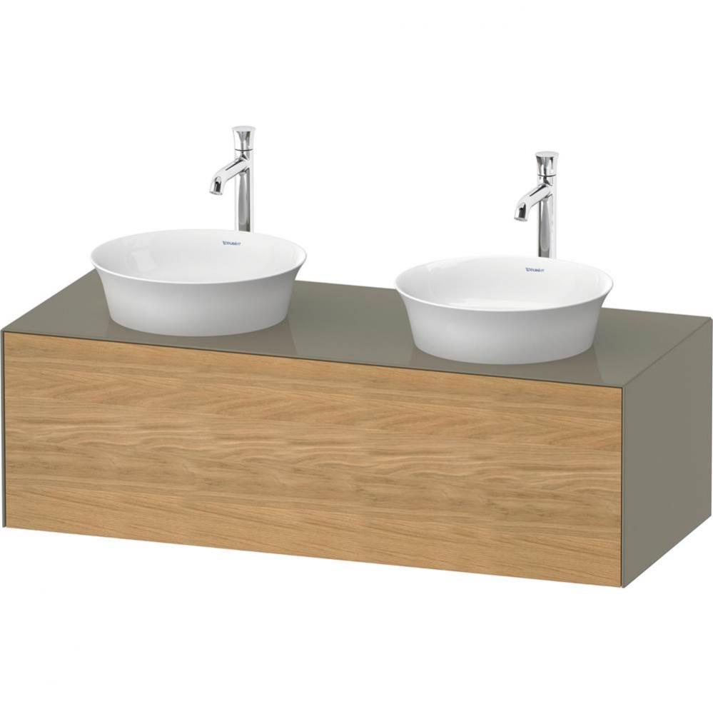 White Tulip Wall-Mounted Vanity Unit Natural Oak