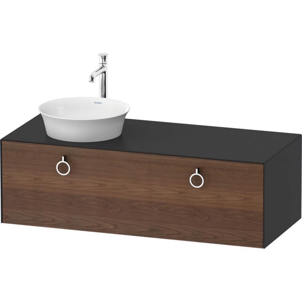 White Tulip Wall-Mounted Vanity Unit American Walnut