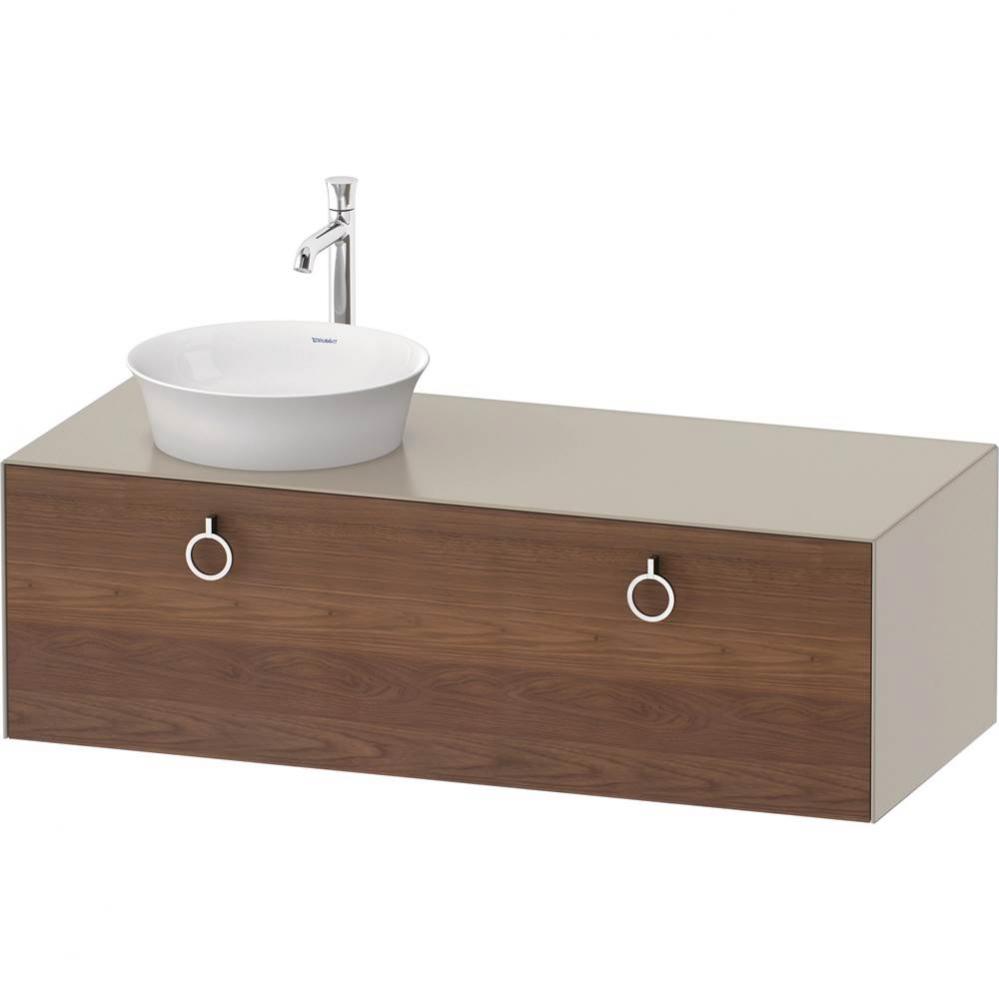 White Tulip Wall-Mounted Vanity Unit American Walnut