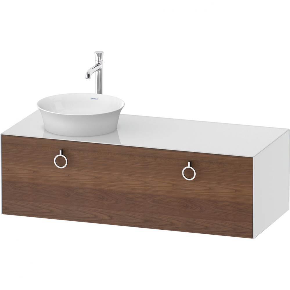 White Tulip Wall-Mounted Vanity Unit American Walnut