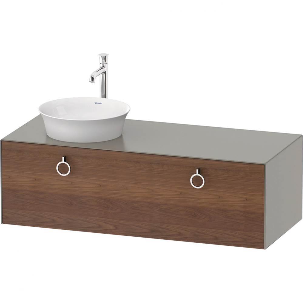 White Tulip Wall-Mounted Vanity Unit American Walnut