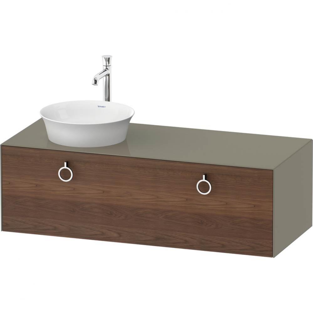 White Tulip Wall-Mounted Vanity Unit American Walnut