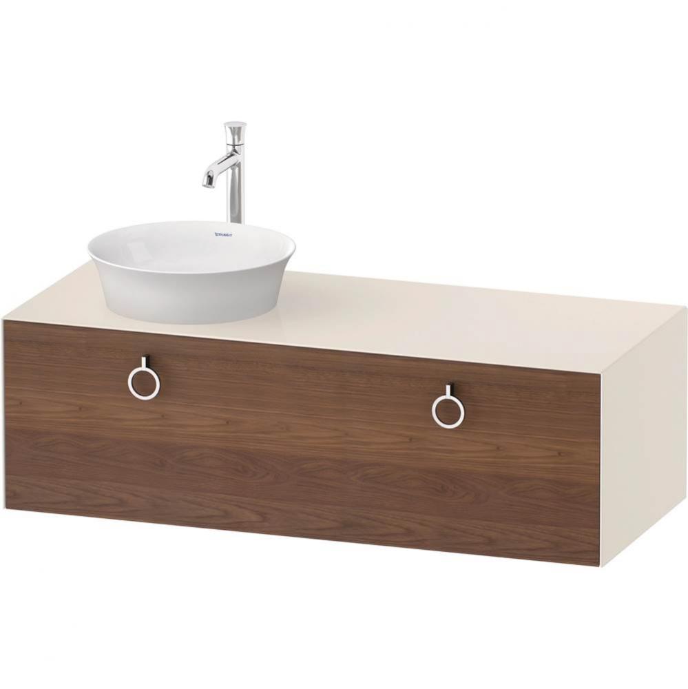 White Tulip Wall-Mounted Vanity Unit American Walnut