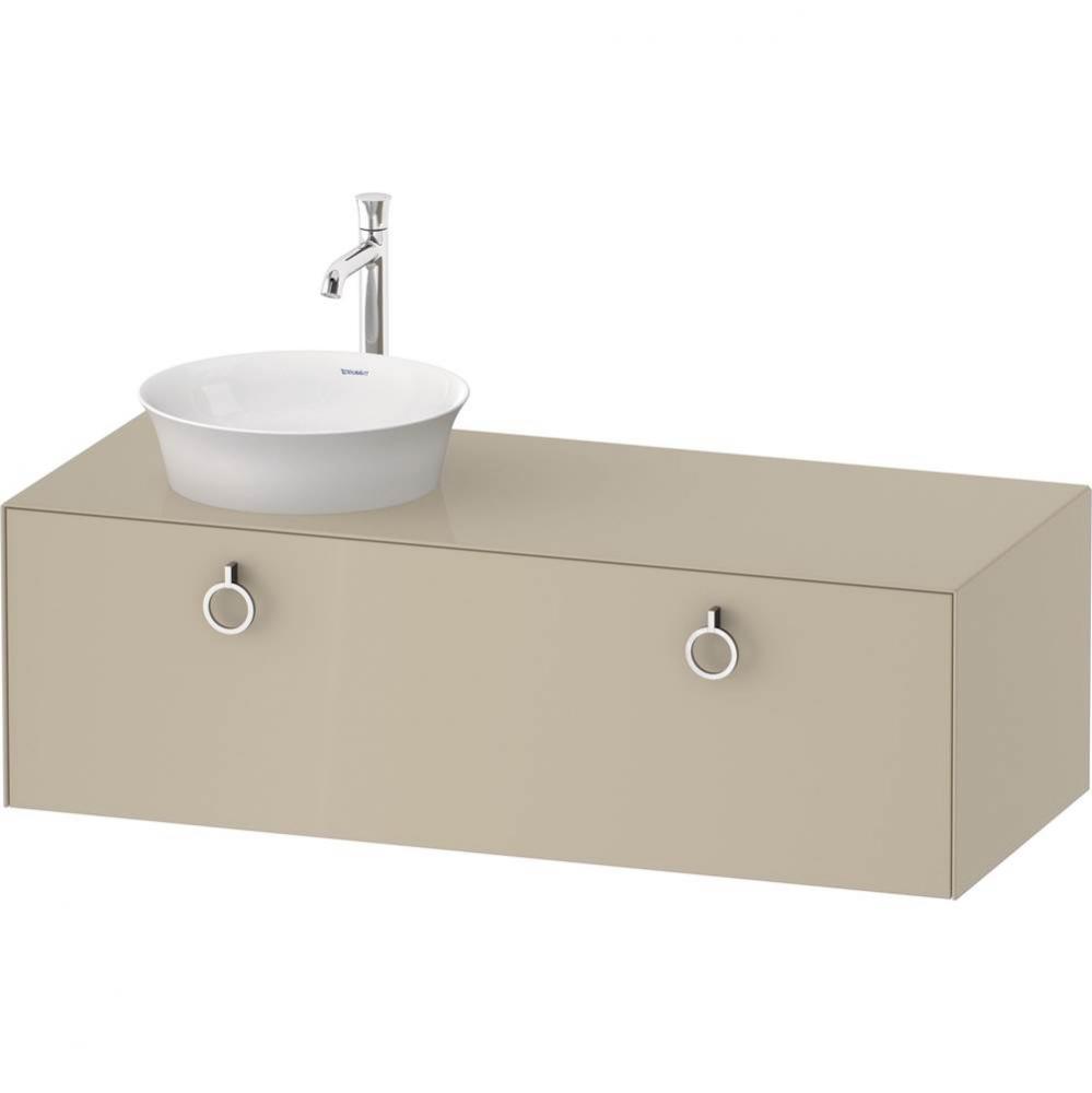 White Tulip Wall-Mounted Vanity Unit Taupe