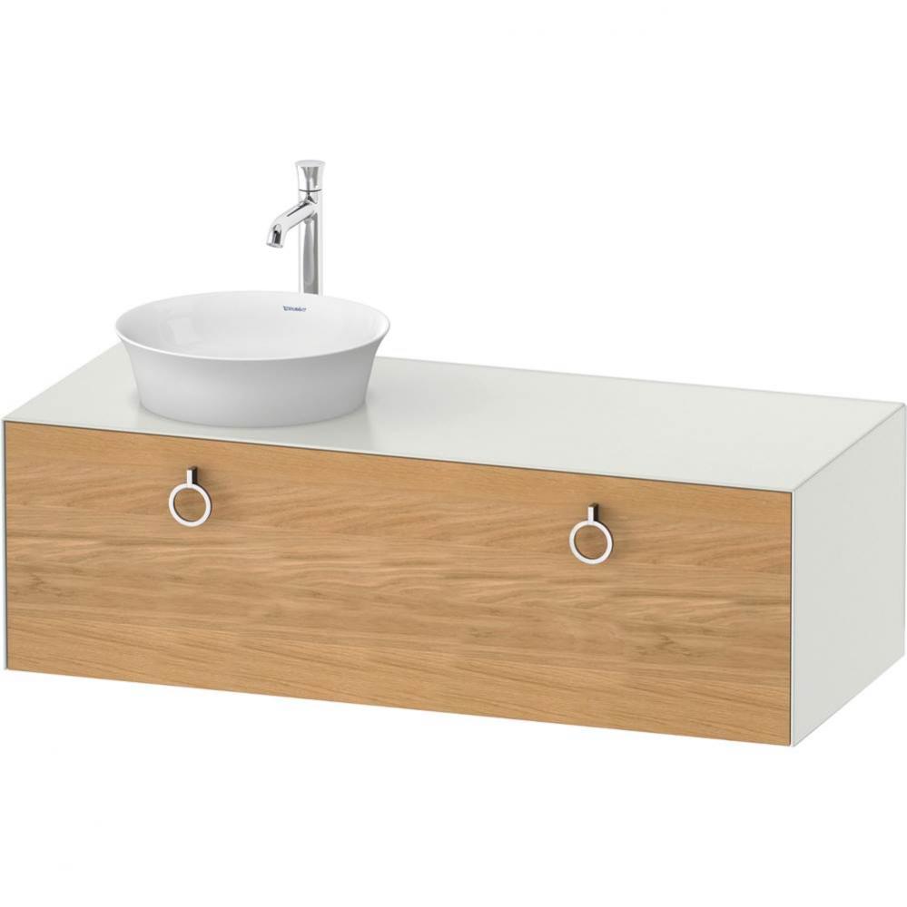 White Tulip Wall-Mounted Vanity Unit Natural Oak