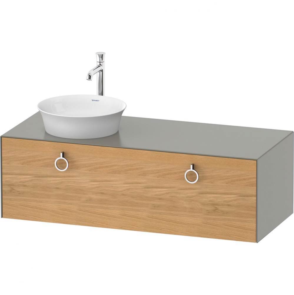 White Tulip Wall-Mounted Vanity Unit Natural Oak