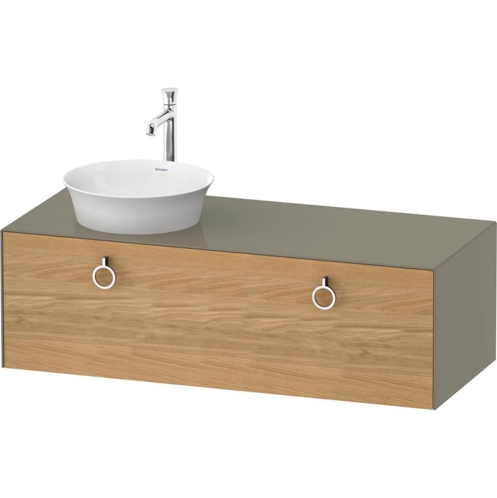 White Tulip Wall-Mounted Vanity Unit Natural Oak