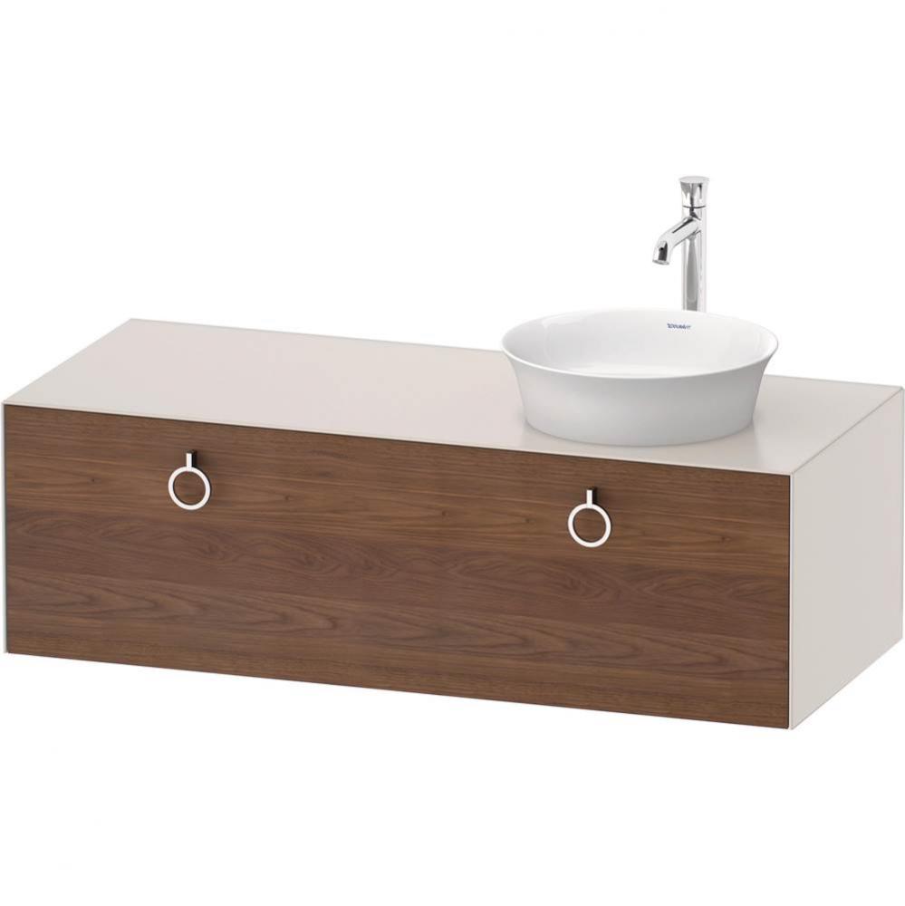 White Tulip Wall-Mounted Vanity Unit American Walnut