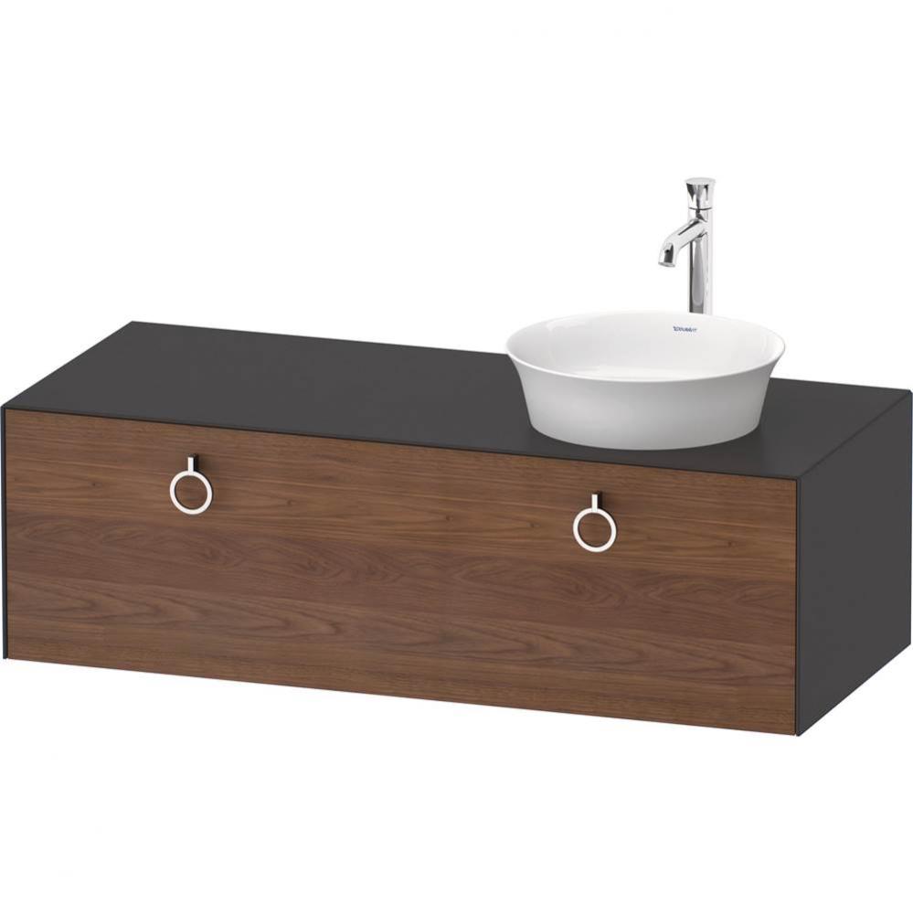 White Tulip Wall-Mounted Vanity Unit American Walnut