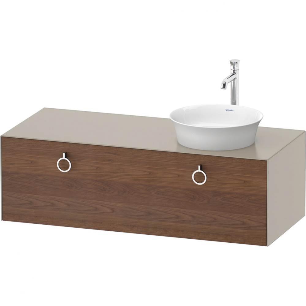 White Tulip Wall-Mounted Vanity Unit American Walnut