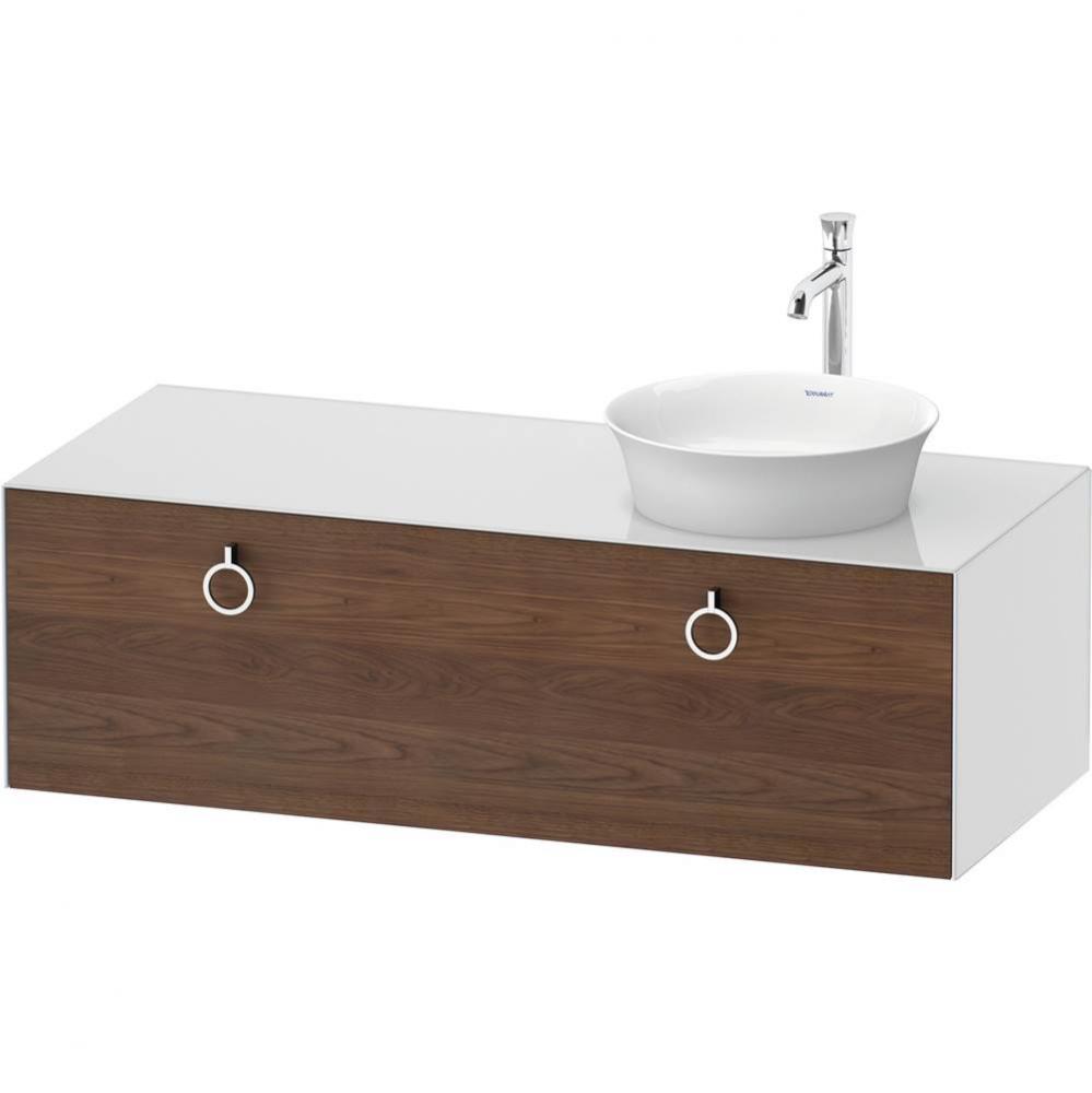 White Tulip Wall-Mounted Vanity Unit American Walnut