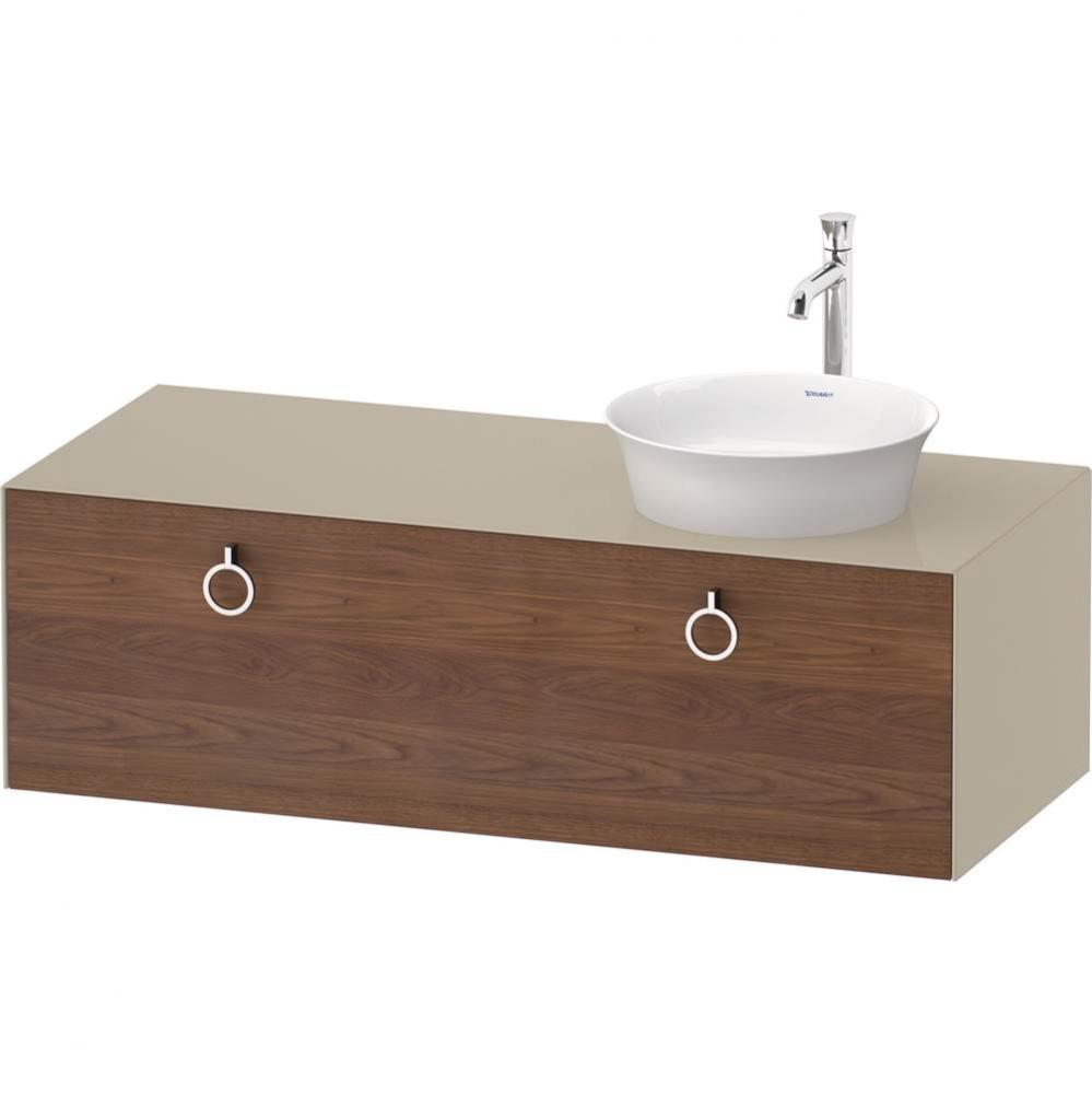 White Tulip Wall-Mounted Vanity Unit American Walnut