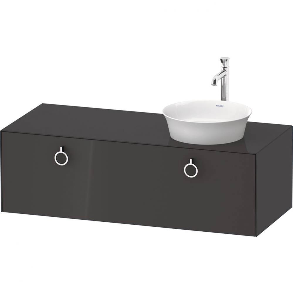 White Tulip Wall-Mounted Vanity Unit Graphite