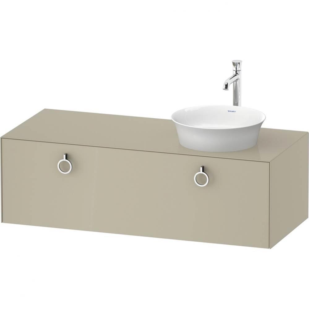 White Tulip Wall-Mounted Vanity Unit Taupe