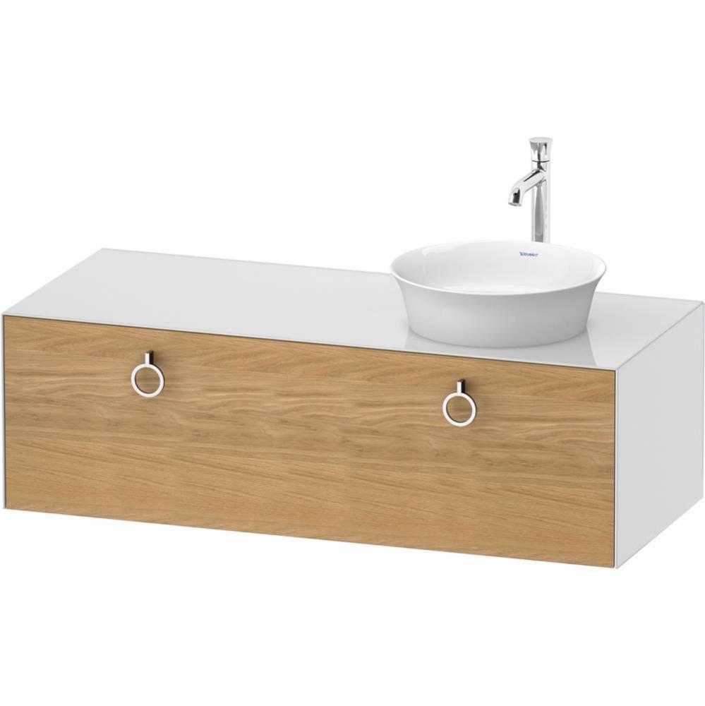 White Tulip Wall-Mounted Vanity Unit Natural Oak