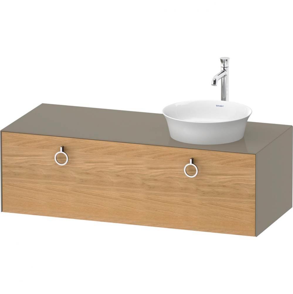 White Tulip Wall-Mounted Vanity Unit Natural Oak