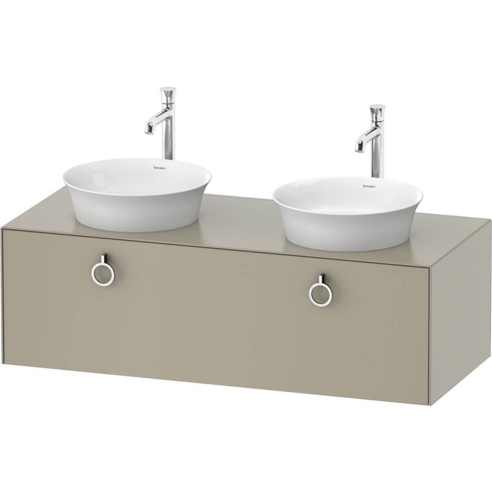 White Tulip Wall-Mounted Vanity Unit Taupe