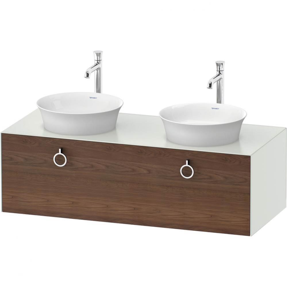 White Tulip Wall-Mounted Vanity Unit American Walnut