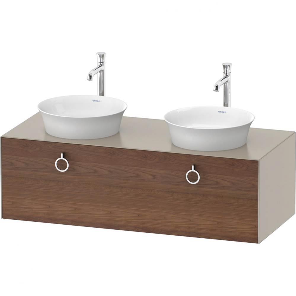 White Tulip Wall-Mounted Vanity Unit American Walnut