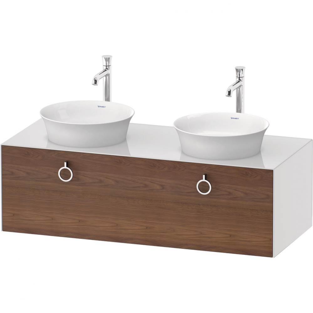 White Tulip Wall-Mounted Vanity Unit American Walnut