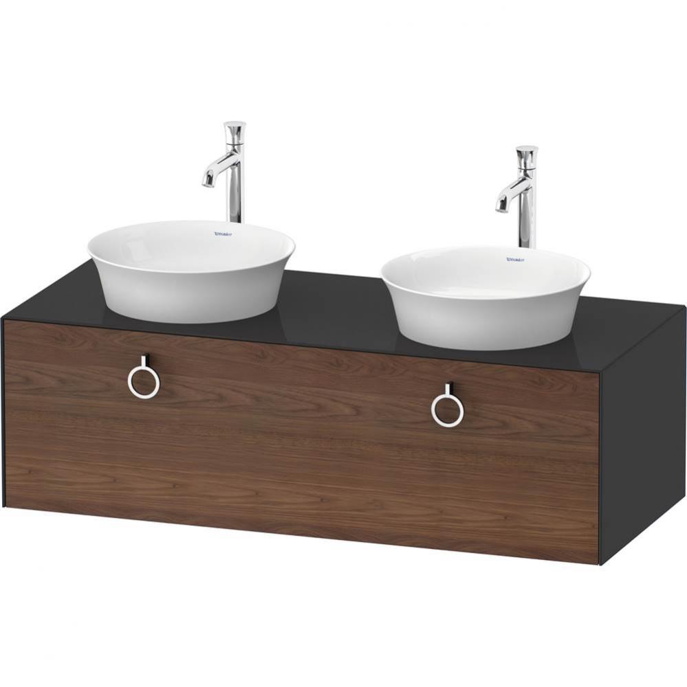 White Tulip Wall-Mounted Vanity Unit American Walnut