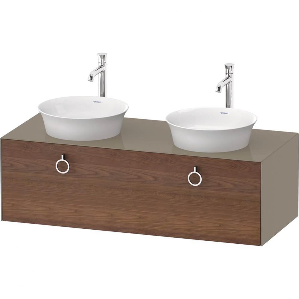 White Tulip Wall-Mounted Vanity Unit American Walnut