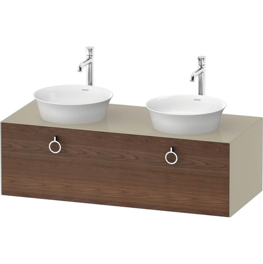 White Tulip Wall-Mounted Vanity Unit American Walnut