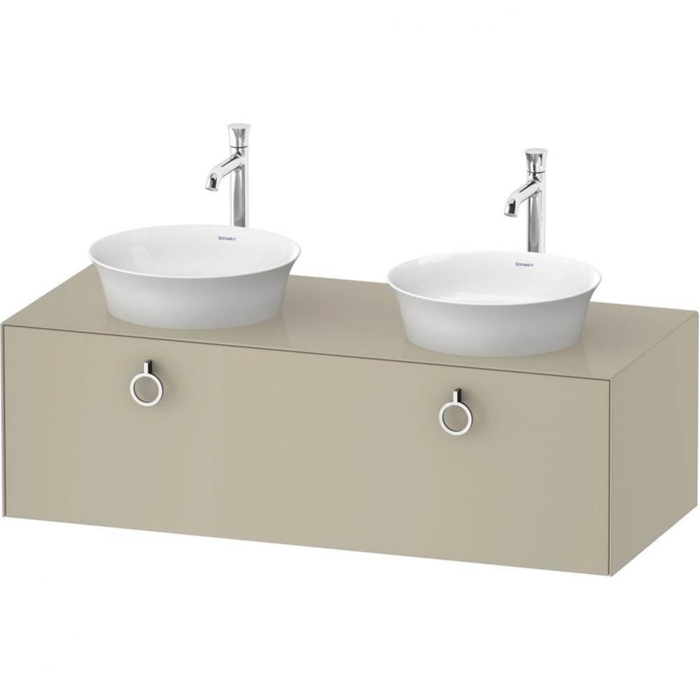 White Tulip Wall-Mounted Vanity Unit Taupe