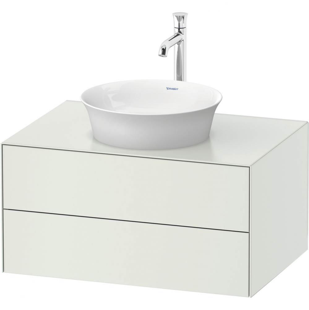 White Tulip Wall-Mounted Vanity Unit White Satin Matte