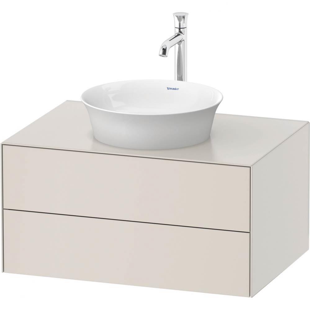 White Tulip Wall-Mounted Vanity Unit Nordic White Satin Matte