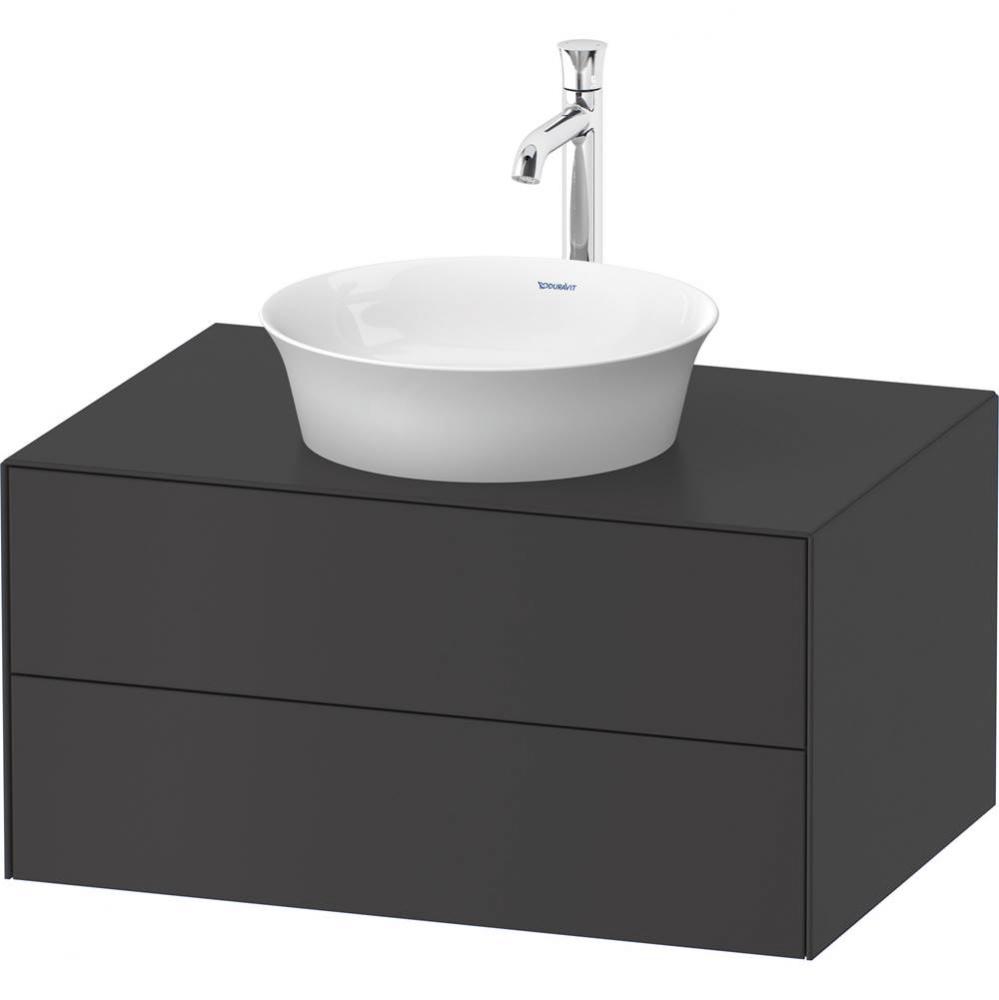 White Tulip Wall-Mounted Vanity Unit Graphite Satin Matte