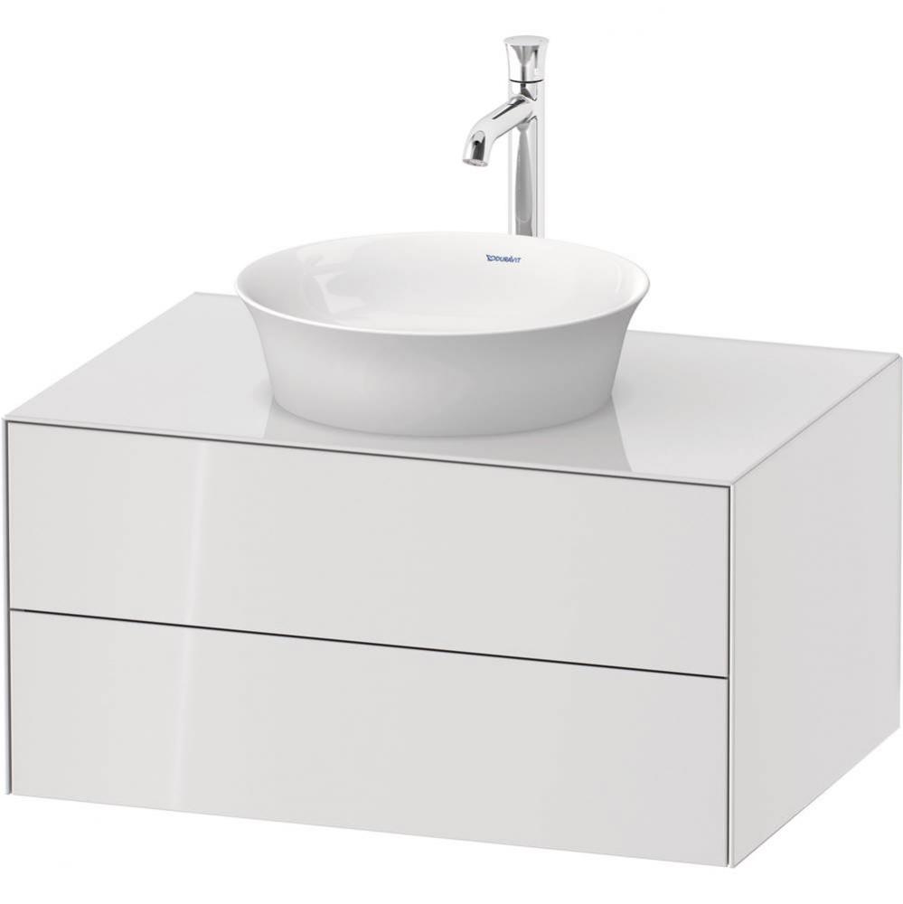 White Tulip Wall-Mounted Vanity Unit White High Gloss