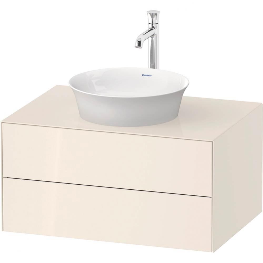 White Tulip Wall-Mounted Vanity Unit Nordic White High Gloss