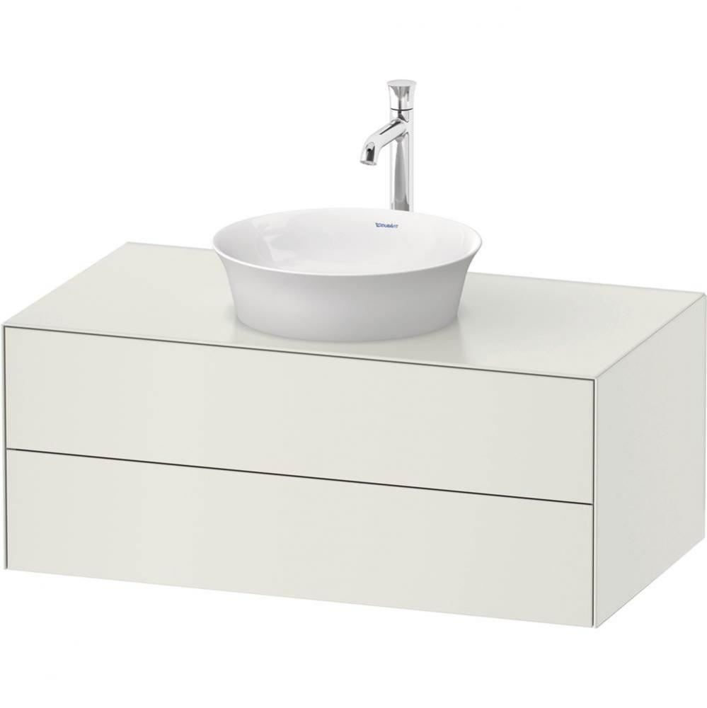 White Tulip Wall-Mounted Vanity Unit White Satin Matte