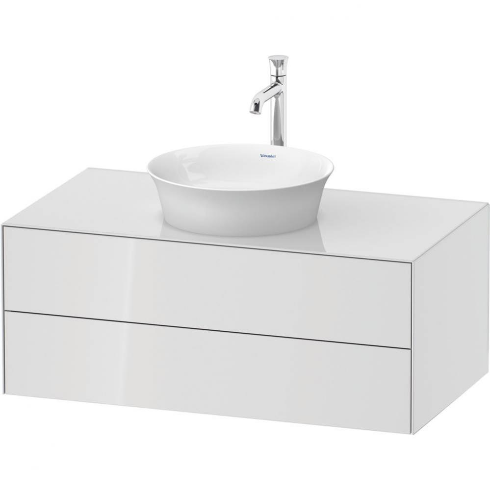 White Tulip Wall-Mounted Vanity Unit White High Gloss