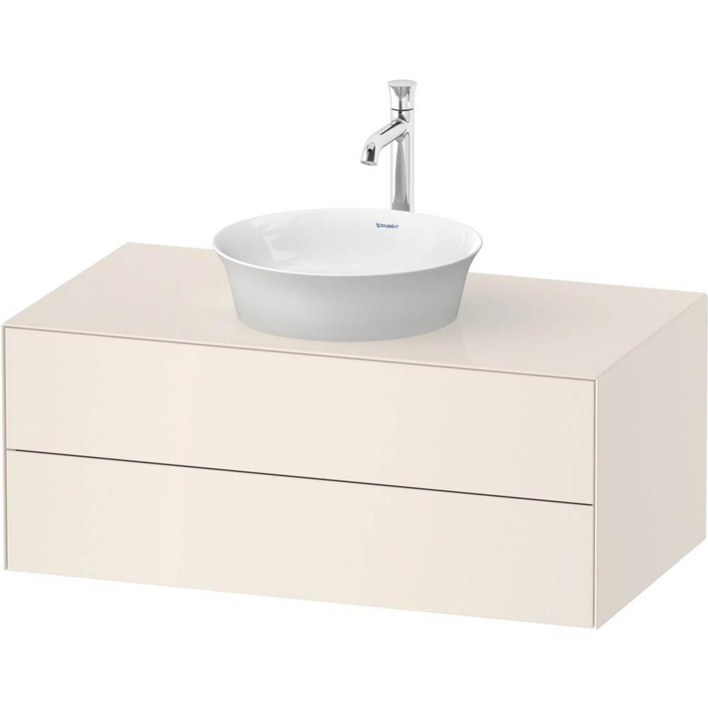 White Tulip Wall-Mounted Vanity Unit Nordic White High Gloss