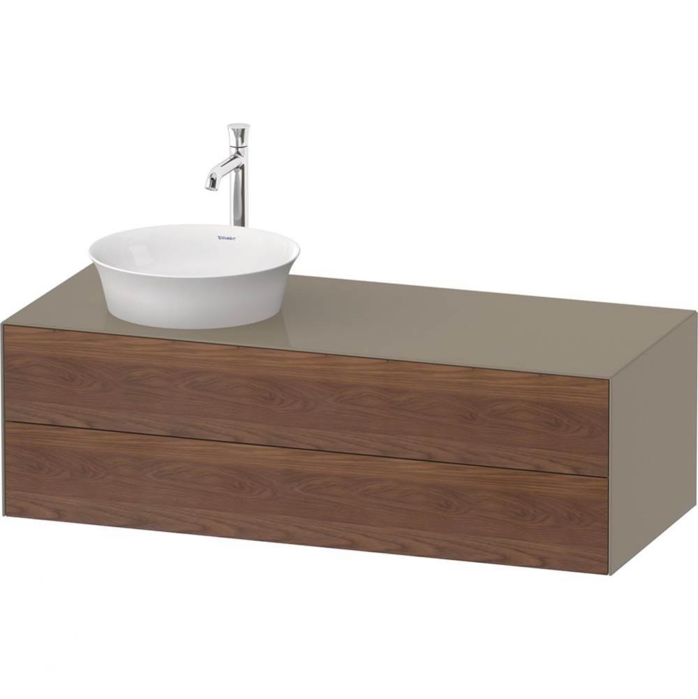 White Tulip Wall-Mounted Vanity Unit American Walnut