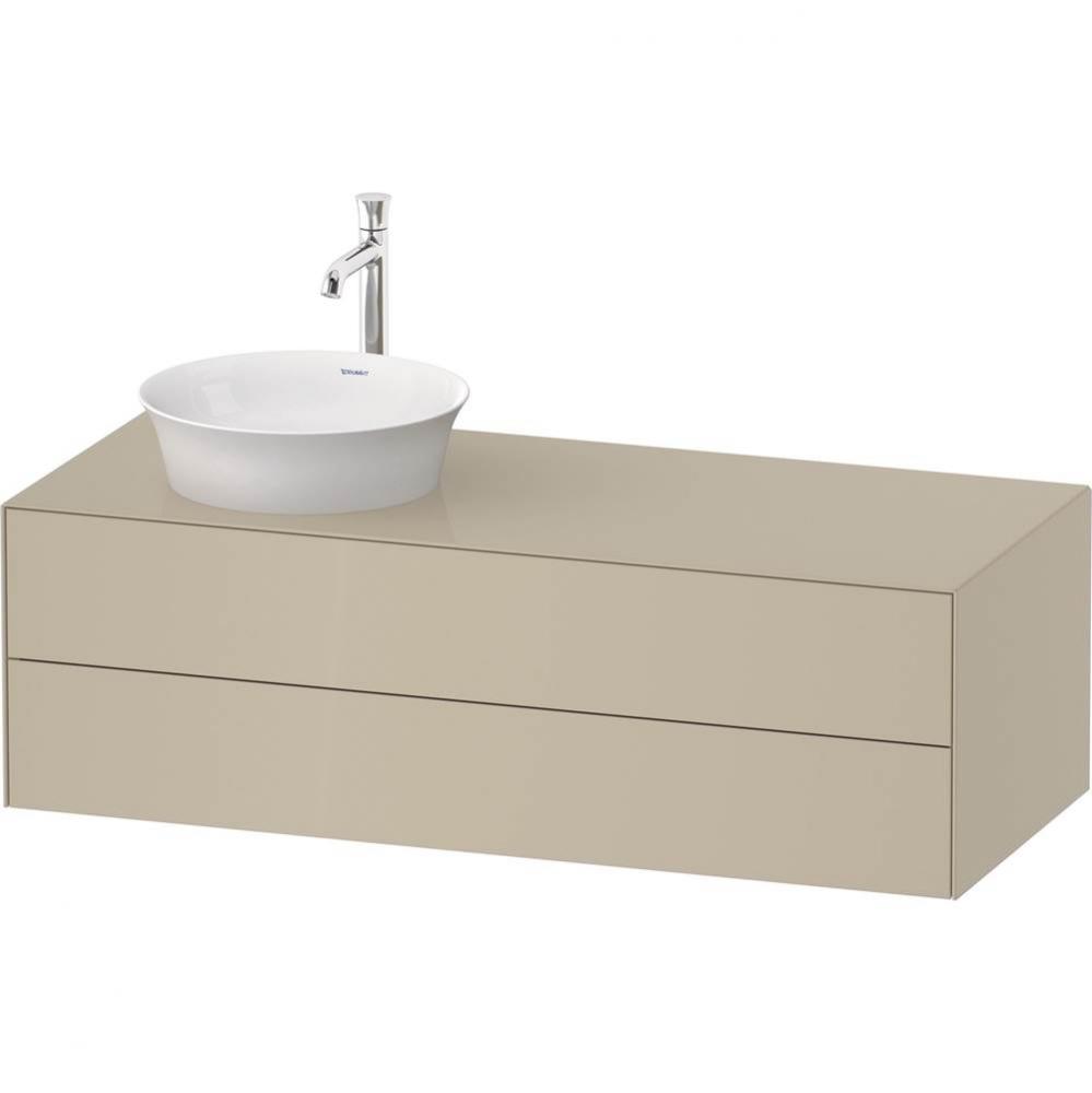 White Tulip Wall-Mounted Vanity Unit Taupe