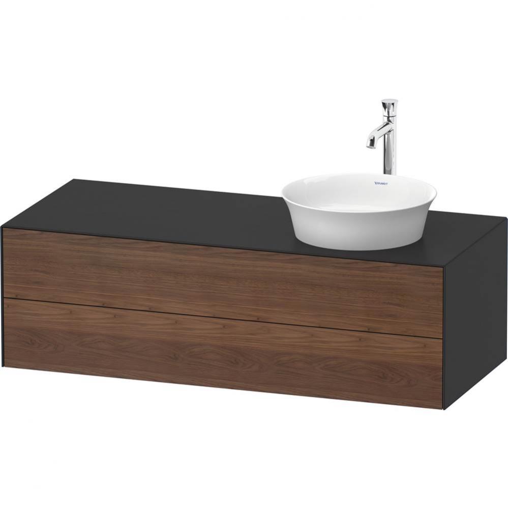 White Tulip Wall-Mounted Vanity Unit American Walnut