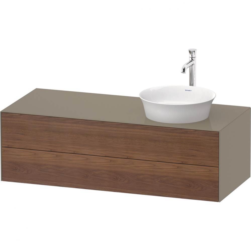 White Tulip Wall-Mounted Vanity Unit American Walnut